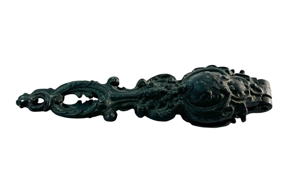 Vintage Ornate Cast Iron Nutcracker 7” Victorian Style Handheld Kitchen Tool